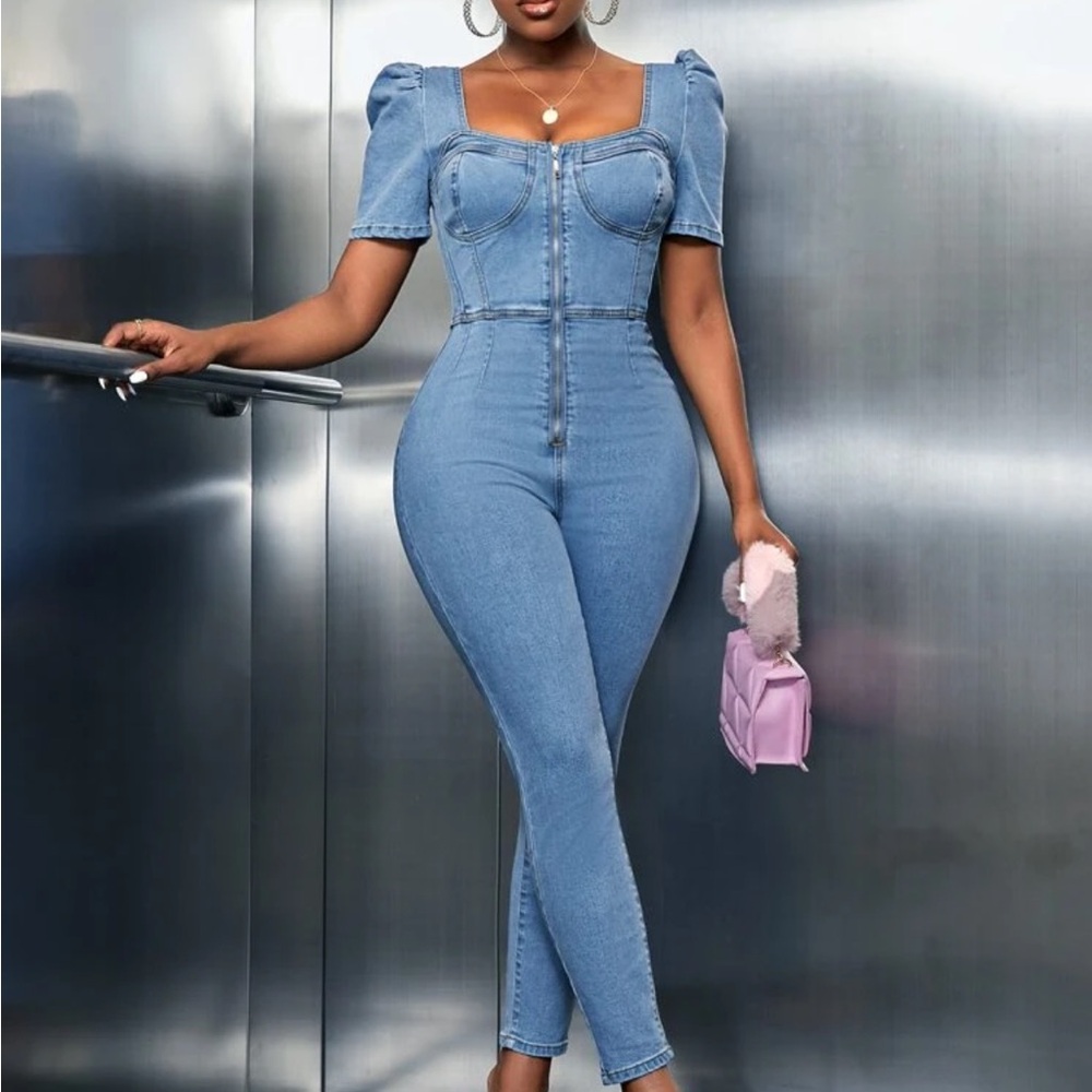 Stylish Blue Denim Jumpsuit